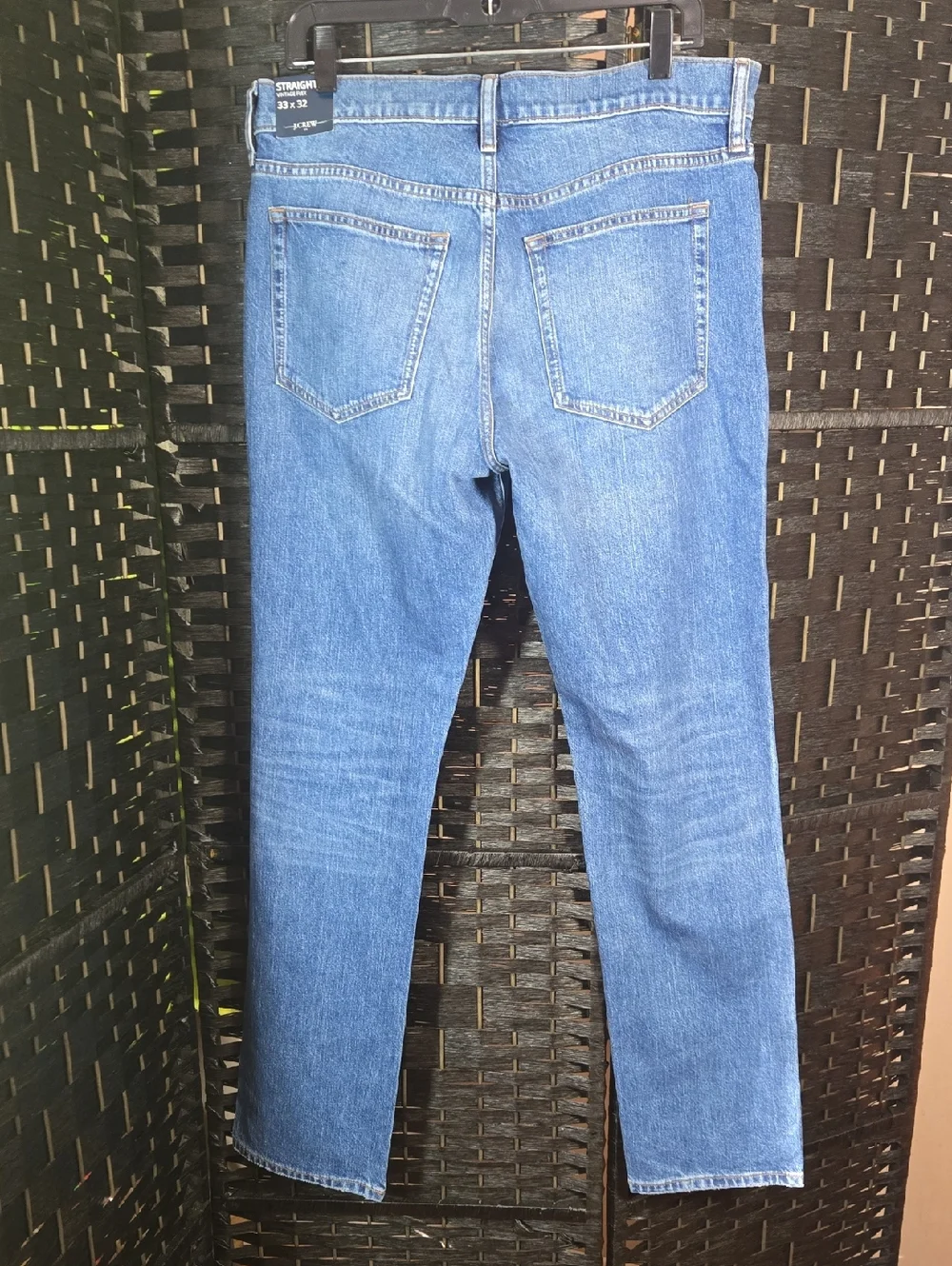J. Crew Men's Vintage Flex Medium Blue Straight Jeans 33X32 NWT